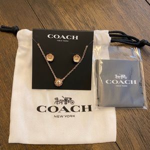 Coach Necklace and earring set.